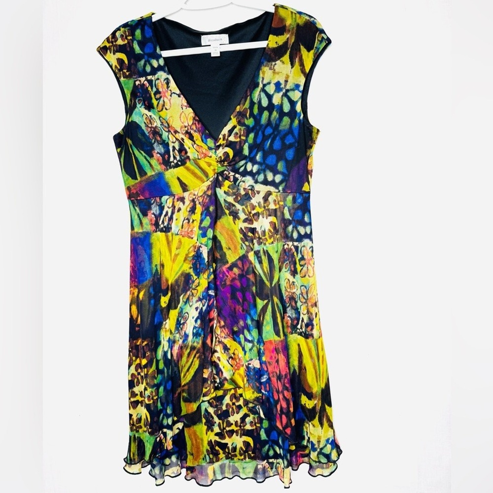 Dressbarn Women Y2K Babydoll Forest Fairy Midi Dress Sz 10P Mystical Whimsical - Picture 1 of 13